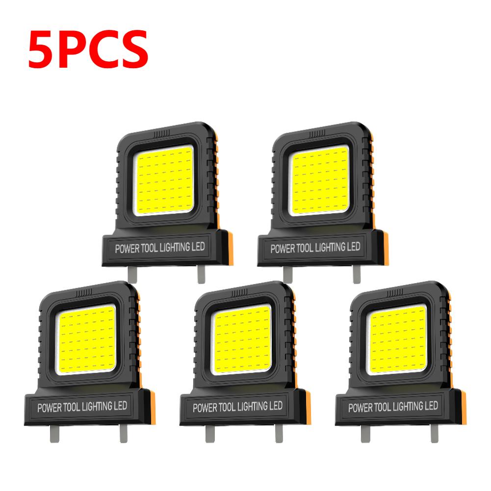 1-5Pcs 14W LED Camping Lantern Mini Pocket Work Light Inspection Power Tool LED Work Light For 20V-21V Lithium Batteries