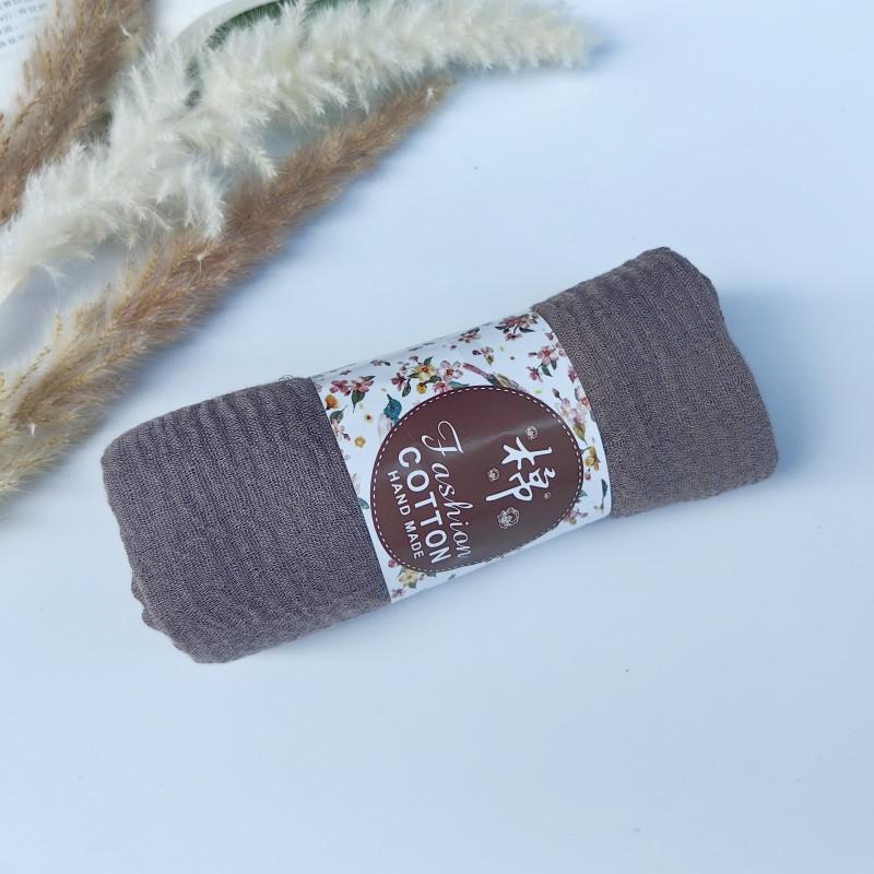 Monochrome Cotton And Linen Scarf, Beard Headscarf, Crumpled Scarf, Shawl, One Piece Will Be Sent On Behalf Of Wj01.
