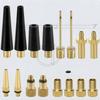 16 Pieces Bike Valve Cone Shaped Port Fitting Assortment Metal Threaded Inflator Adapter Set