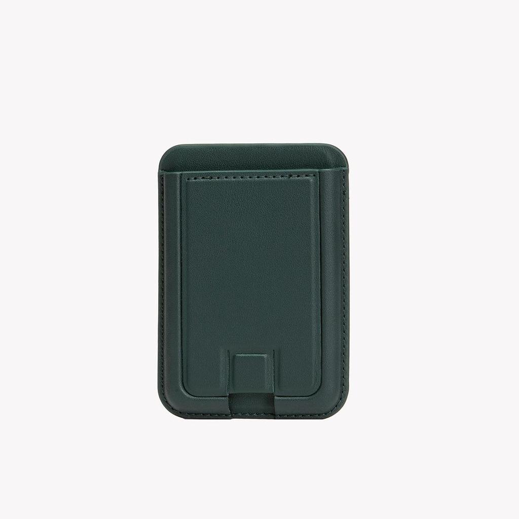 Strong Magnetic Card Holder Stand for iPhone 17 Pro - H-shaped Magsafe Card Sleeve with N52+PU Leather