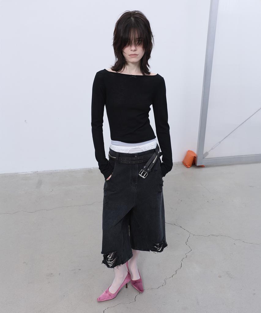 LCDC™ Two-Way Knit Top (Black)