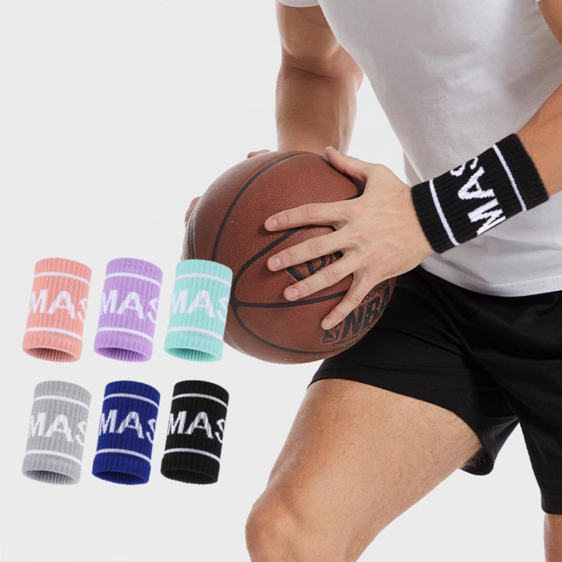 Durable And Safe 1 Pair Elastic Sport Wristband Basketball Volleyball Wrist Guard Golf Tennis Sweatband Wrist Band Fashion Colorful Wrist Support