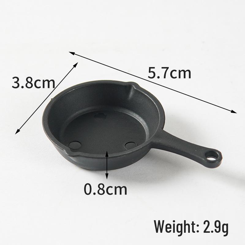 Miniature Dollhouse Kitchen Set: Wok, Frying Pan, Pot, and Spoon Toy сковороды