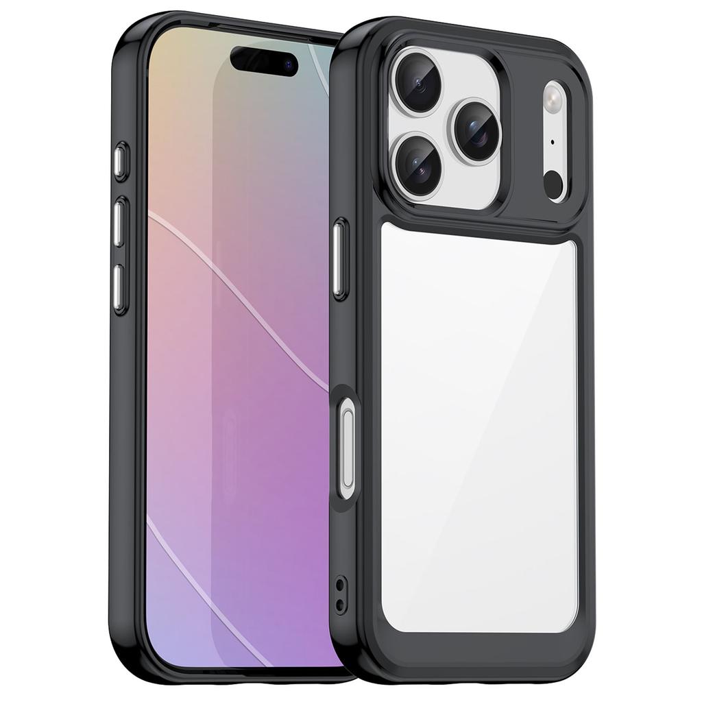 For iPhone 17 Pro Case TPU+Acrylic Protective Clear Phone Cover