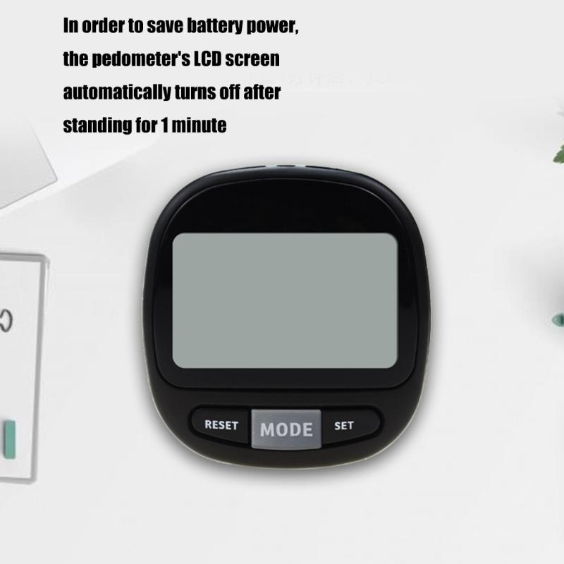 LCD Walking Step Counter For Men Women Pet Walking Step Counter with Removable Clip and Lanyard