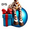 Giraffe Christmas Ornament Acrylic Cute Animal Pendant Cartoon Giraffe Hanging Ornament for Tree Car Animal Lovers Gift