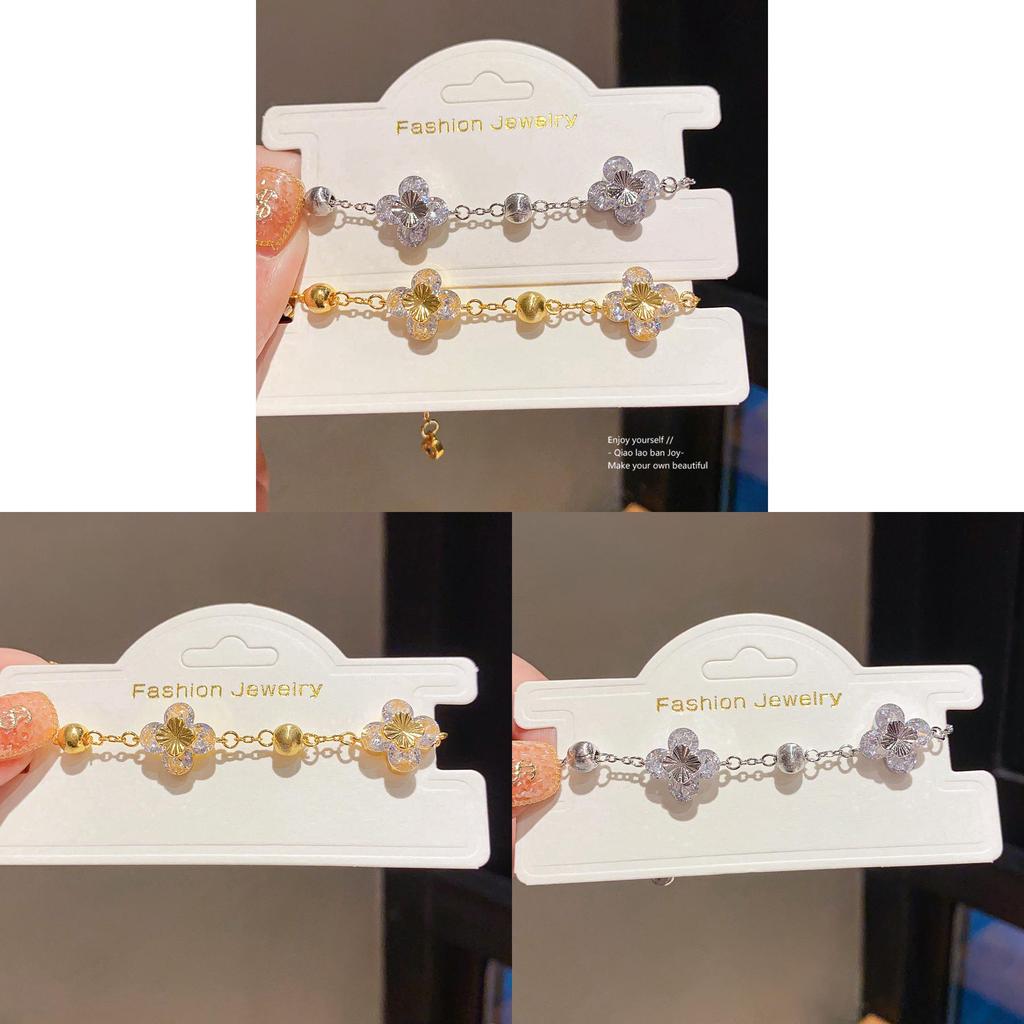 Fashion Jewelry Floral Zircon Stone Bracelet With Copper Material For Women