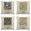 William Morris Painting Cushion Cover for Sofa Throw Pillow Cover Vintage Linen Pillow Case Home Decoration Leaf Plants Printing
