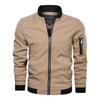 Frühlings- und Herbst-Dünne Herren-Baseballkragen-Einfarbig-Jacke Lässige Air Force One-Jacke Herren