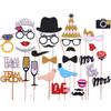 Creative Love Birds Wedding Photo Booth Signs - Gold & Silver Props for Parties