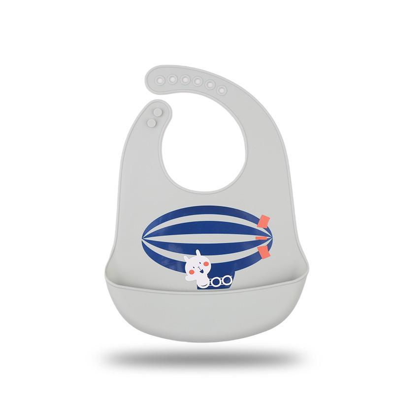 Waterproof Food-Grade Silicone Baby Bib - Leak-Proof, Self-Feeding, Drool Protection