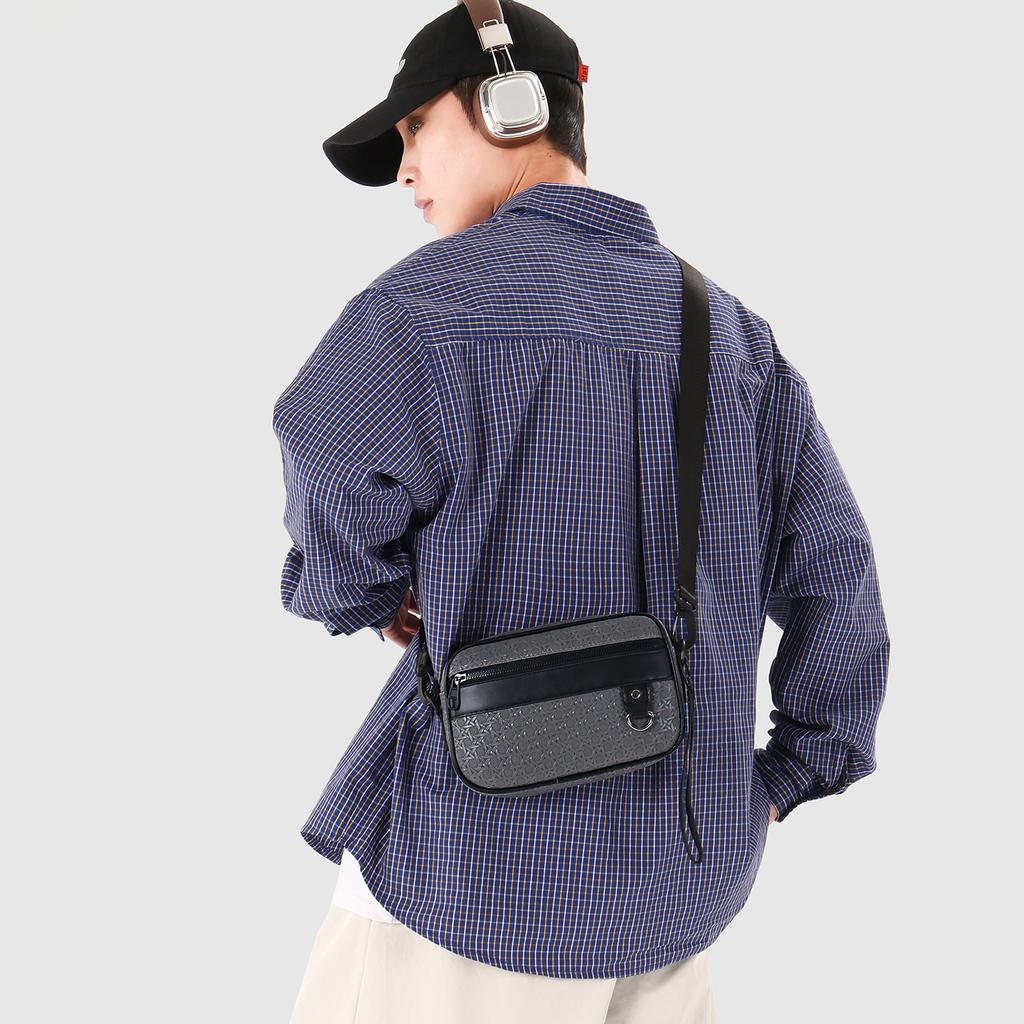 Men's Business Crossbody Bag – Soft PU Leather Shoulder Bag with Adjustable Strap for Work & Travel