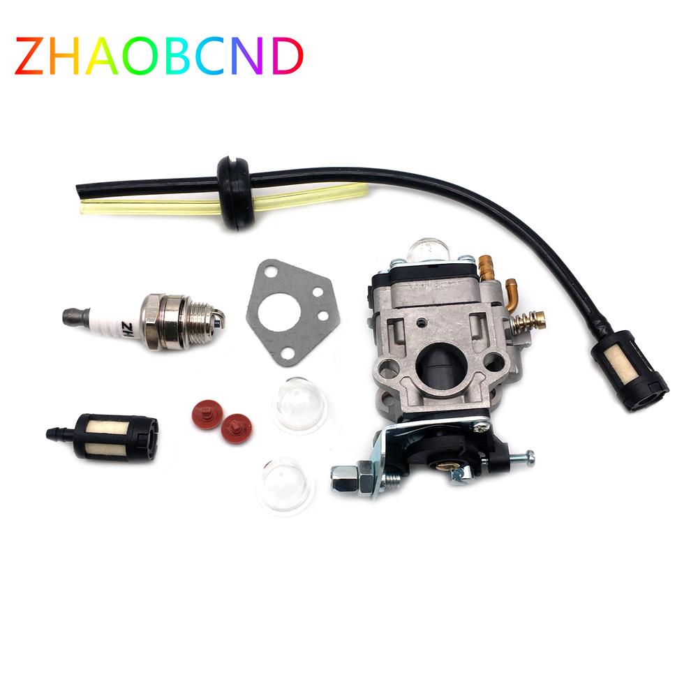 15mm Carburetor Kit For 43CC 52CC 47CC 49CC Brush Cutter with Seal Hose Petrol Filter Spark Plug For CG430 CG520 BC430 BC520 Carburetors Jets 1