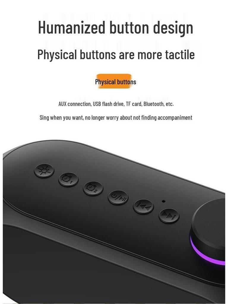 S18 Bluetooth Mini Speaker with Night Light, Subwoofer, Alarm Clock, and Desktop Functionality