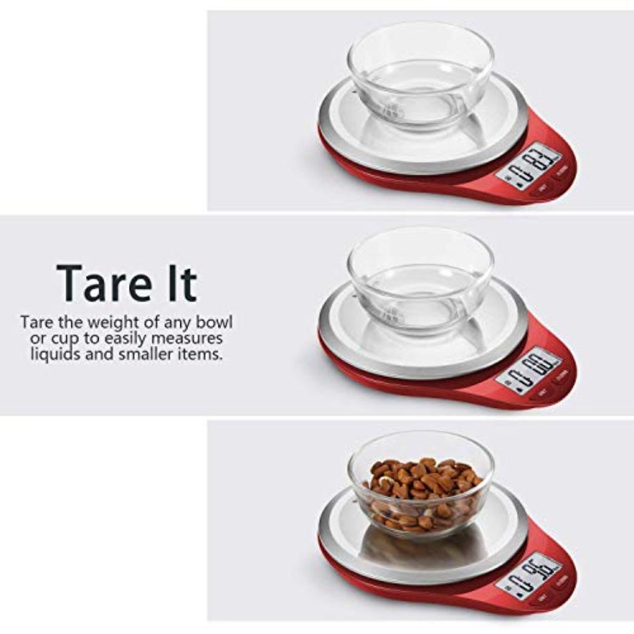 Food Scale Kitchen Scales Digital Weight Grams and Ounces Large Stainless Steel Platform for Baking Cooking Weight Loss High Ac