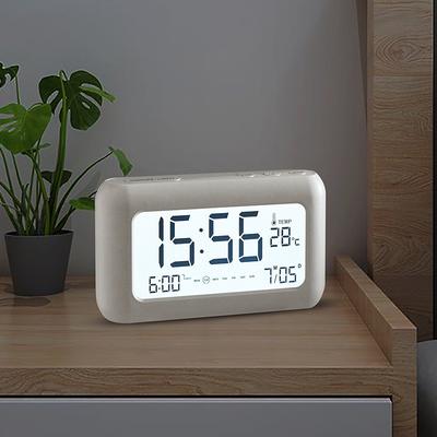 Nouveau Réveil Simple à Charge avec Grand Écran Chambre Chevet Horloge Électronique Horloge Multifonction Rechargeable