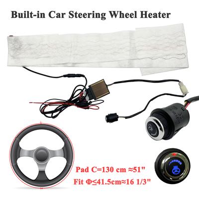 Universal 12V Built-in Car Steering Wheel Heater Kit Carbon Fiber Heat Pads Independent Switch Control System with
