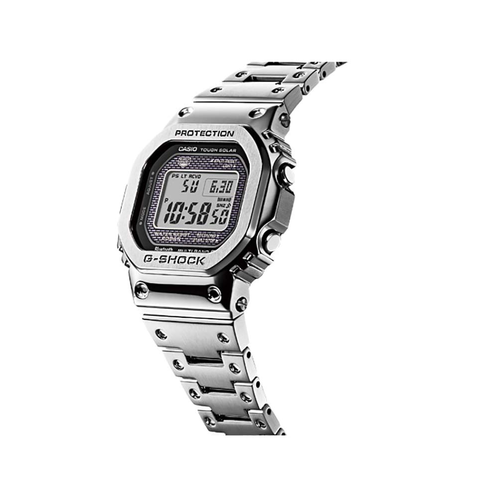 CASIO Digital Solar Full Metal G-SHOCK Men's Radio-Controlled Watch, Silver, GMW-B5000D-1 [Used]