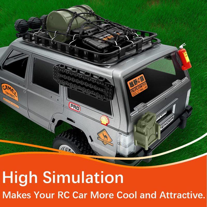 GLOBACT 1/24 RC Crawler Accessories Car Roof Decoration Kit for 1/16 1/18 TRX4M 1/24 Axial SCX24 FMS RC Crawler Upgrade Parts