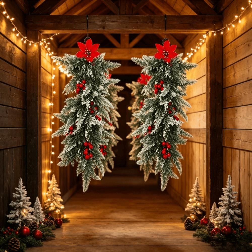 Red Berries Christmas Swag Hanging Ornament Christmas Red Berry Garland  Wall Door