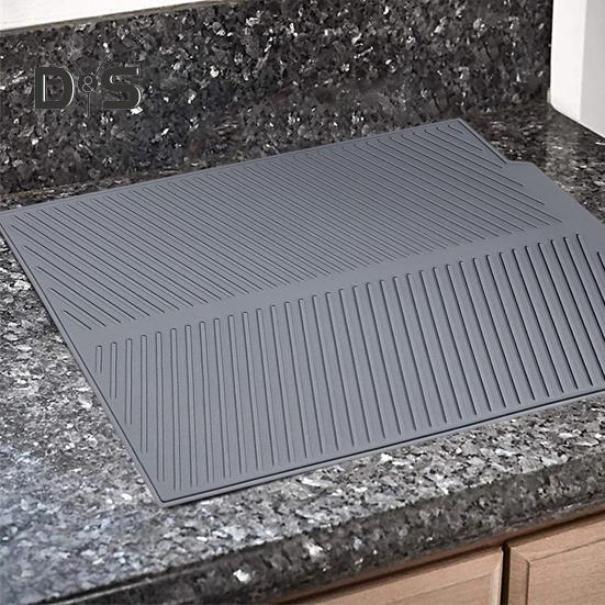 Tappetino Scolapiatti In Silicone 40x30cm - Antiscivolo, Resistente Al Calore, Grigio