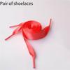 Ribbon Polyester Double Satin Wide Flat Shoelace Candy Color Fashion Various