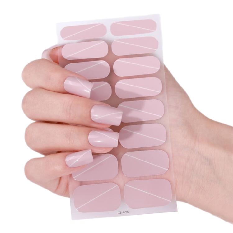 Gels Nail Sticker French Tip Nails Polish Strips Manicures Sticker Waterproof Gels Nail Wraps Gels Nail Strips