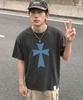 GRAVER [Unisex]Dot Cross Short Sleeve T-Shirt_5Color