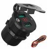 Car Charger 2X USB QC3.0 Voltmeter 3A Alu