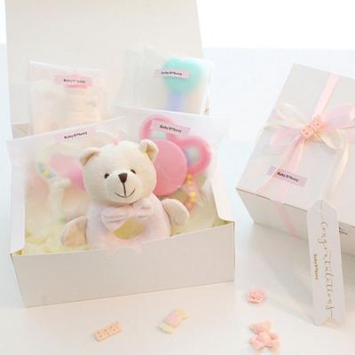 Baby Bakery Bear σετ δώρου μωρού με κουδουνίστρα και φίλους για νεογέννητα, κορεάτικα βρεφικά προϊόντα
