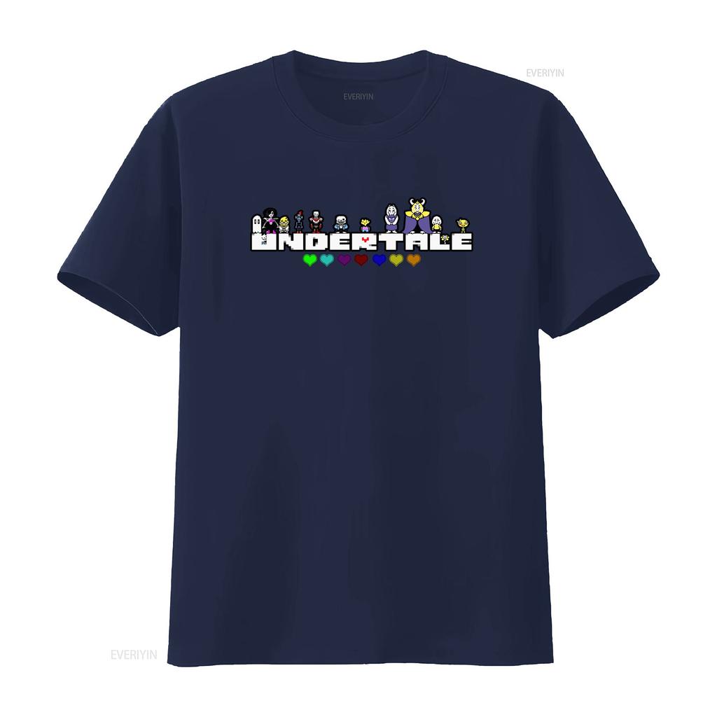 UNDERTALE All Figures Logo RPG Game Sans Asriel Papyrus Frisk Mens T Shirt Vintage Washed Top For Everyday Wear Stretched