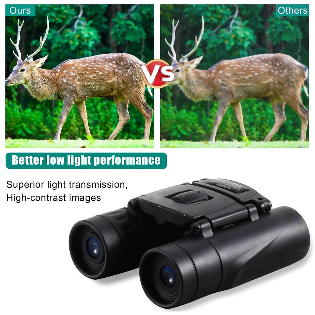 500 * 25 Binoculars, High-definition, Low-light Night Vision, Outdoor Pocket Portable Telescope Camping