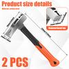 2Pcs 3 in 1 Pry Bar Hammer Multi-functional Unique Hammer 13" Pry Bar with Nail Puller Crowbar Hammers for Woodworking Hand Tool