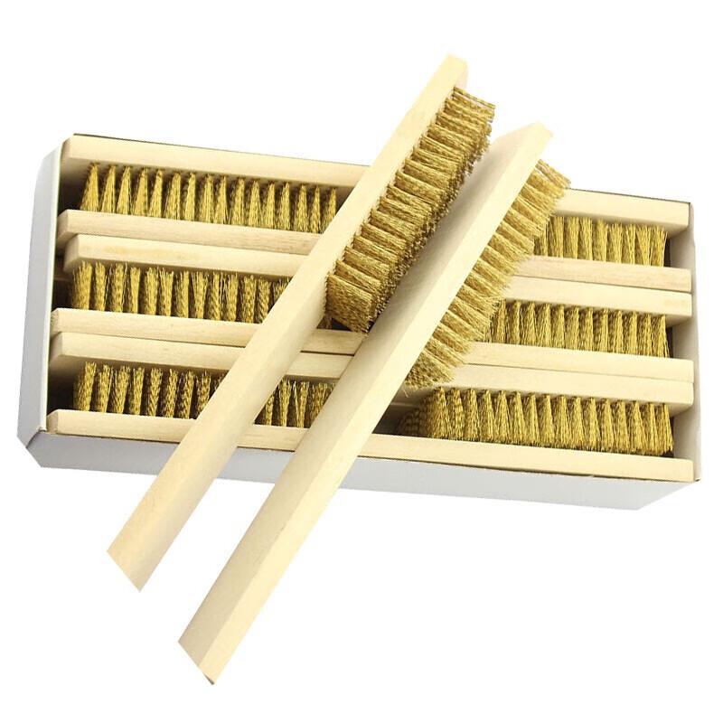 Shuangan Wooden Handle Copper Wire Brush
