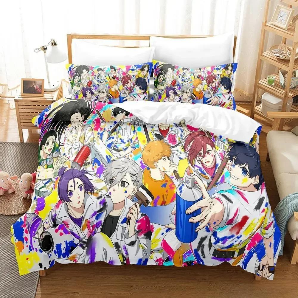 

Comforter New Blue Lock Bedding Set Single Twin Full Queen King Size Bed Set Adult Kid Bedroom S 3D Anime Bed Comforter (quilt)-EU Single(135*200cm)3pcs