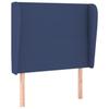 VidaXL Tête de lit avec oreilles Bleu 83x23x118-128 cm Tissu3117656