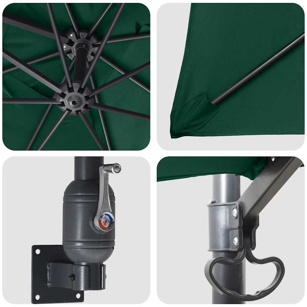 Garden Sun Umbrella Green 248.5 x 247.5 x 160 cm