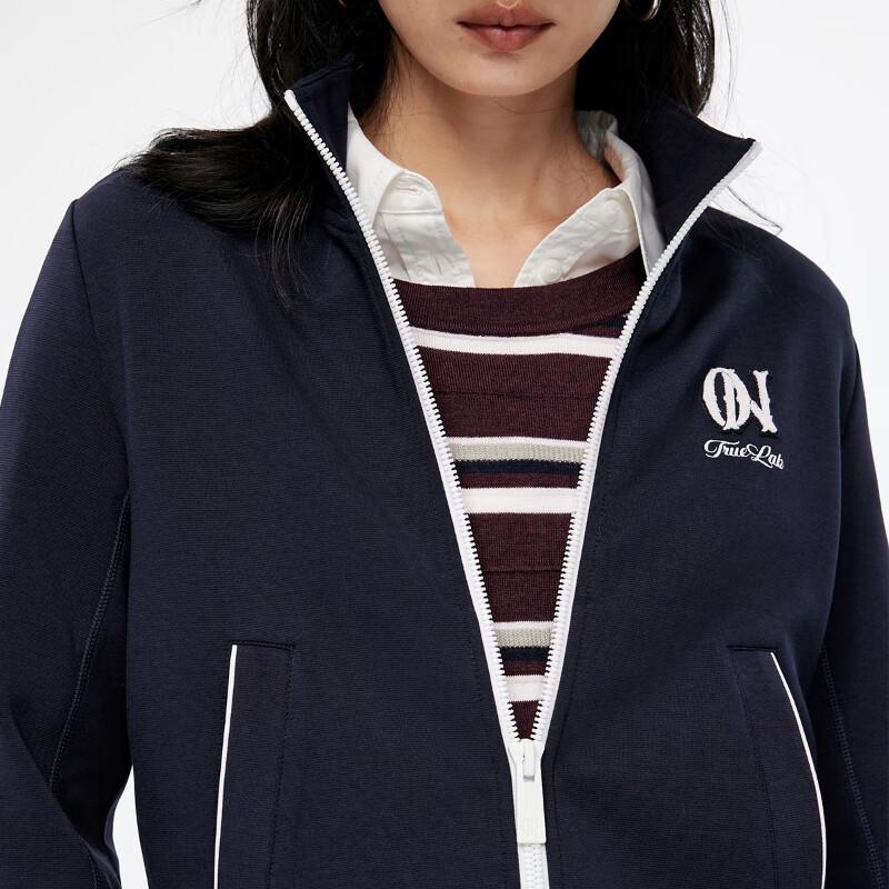 ONLY Women's 2025 Fall Color-Block Letter Raglan Sweatshirt