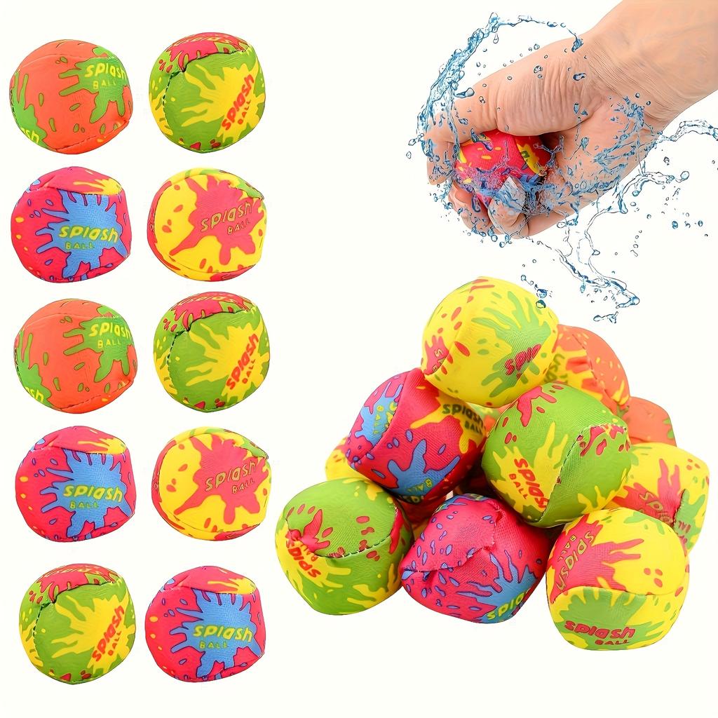 Reusable Fabric Water Balls, 5cm Cloth Water Balloons for Kids, Soft Splash Toys for Outdoor Summer Games, Pool, and Beach