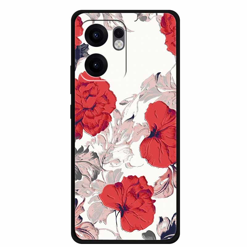 3D Emboss Case For OPPO Reno 14 5G Phone Case Reno14 Coque Flower Shockproof Silicone Soft Back Cover For OPPO Reno 13F 14F Case