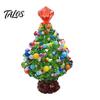 DIY Christmas Craft Kits Handmade Beaded Tree Ornament, Sparkly Crystal Bead Mini Crafting Hobbies Tabletop Decor, Hand-Woven Xmas Desktop Decoration