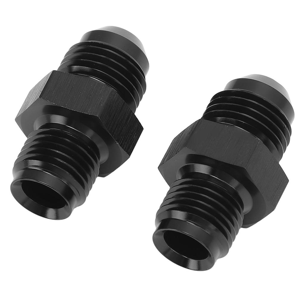 1 Pair 6An To 1 2 20 Inverted Flare Adapter Metal Structure Transmission Cooler Adapter Fitting Black