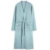 Nightgown Men'S Spring And Autumn Cotton Long-Sleeved Men'S Autumn And Autumn Bathrobe Pajamas Men'S Cotton Large-Size Bathrobe Dressing Gown