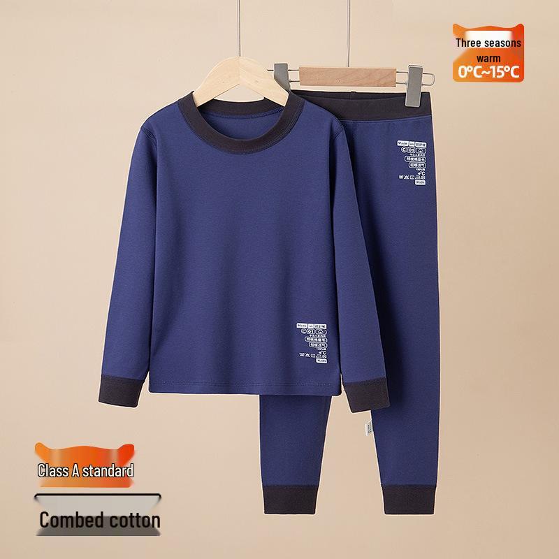 Herbst-Pyjama-Set für Kinder: Thermo-Baumwollhose & -Hemd für Jungen, Mädchen, Kleinkinder, Teenager