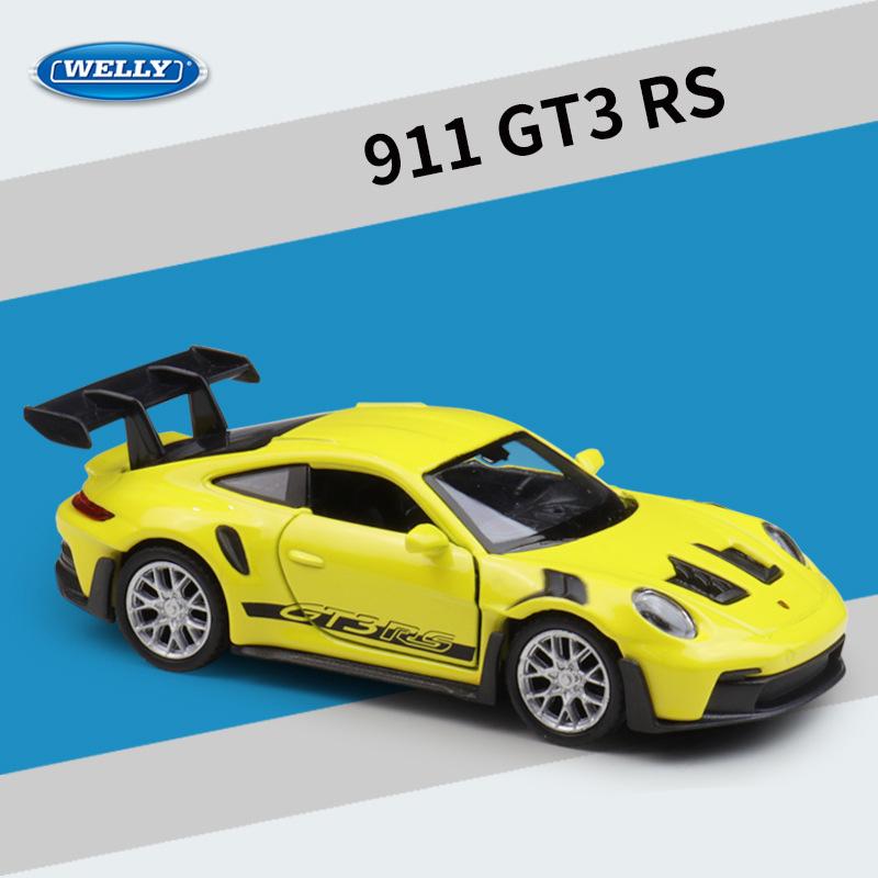 Welly 1/36 Porsche 911 GT3 RS Alloy Car Diecasts & Toy Vehicles Car Model Miniature Scale Model Car Toy for Children