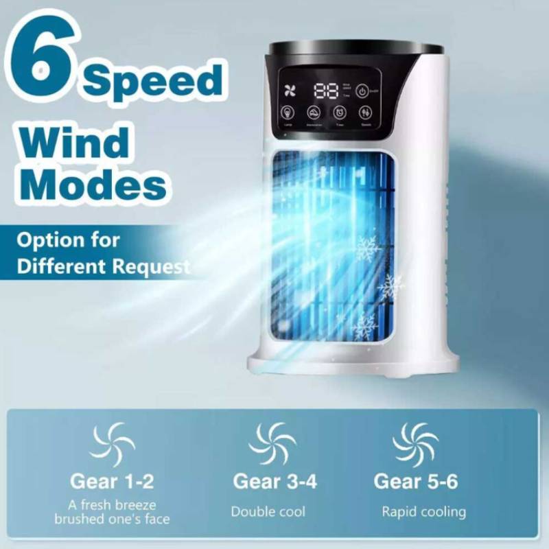 Mini Water Cooling Fan With Usb Spray Humidifier For Office And Dorm Rooms