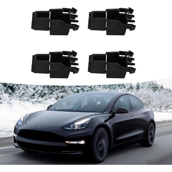 

Front Luggage Storage Compartment Bracket, 4Pcs 1131205 00 C Frunk Clip Reinforcement Set Stylish Rugged Space Saving Rustproof for2017 To 2023, New