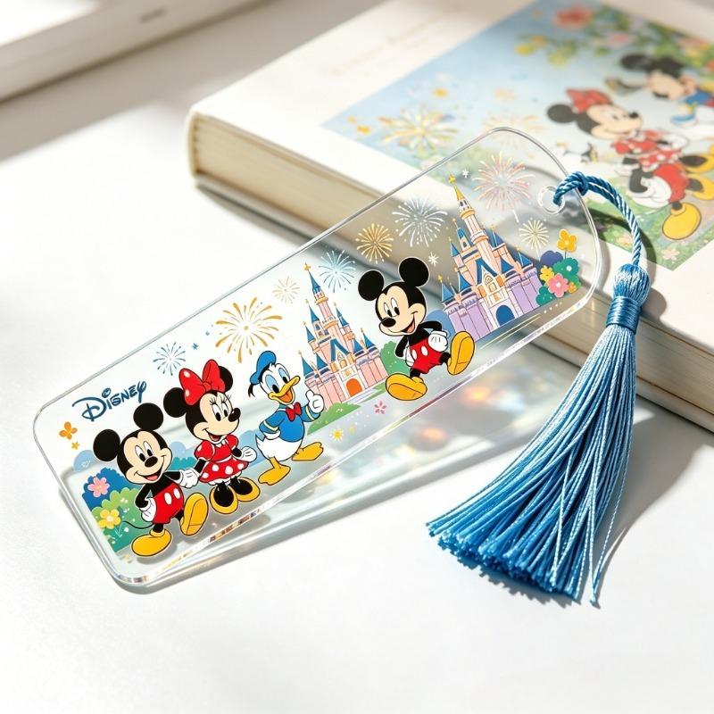 Disney Mickey and Minnie Acrylic Page Marker Design As A Reading Aid for Book Lovers and Teens with Tassel Accents