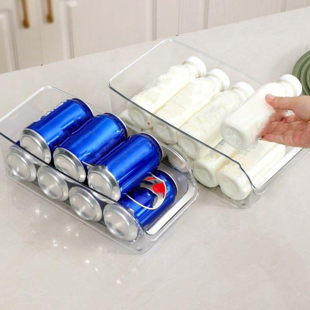 3pcs Large Capacity Refrigerator Storage Box PET Open Top Fridge Organizer Box Stackable Transparent Fridge Organizer Containers