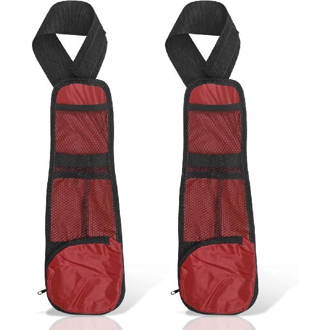 2PCS Front Seat Storage Bag, Multifunctional Seat Hanging Bag Car Mesh Net Pocket Handbag Holder, Multi-Pocket Car Seats Side Storage Organizer Holds